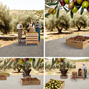 The image is of a boutique olive grove with handpicked olives for making olive oil and table olives-1