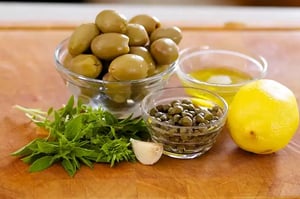 green olives tapenade lemon